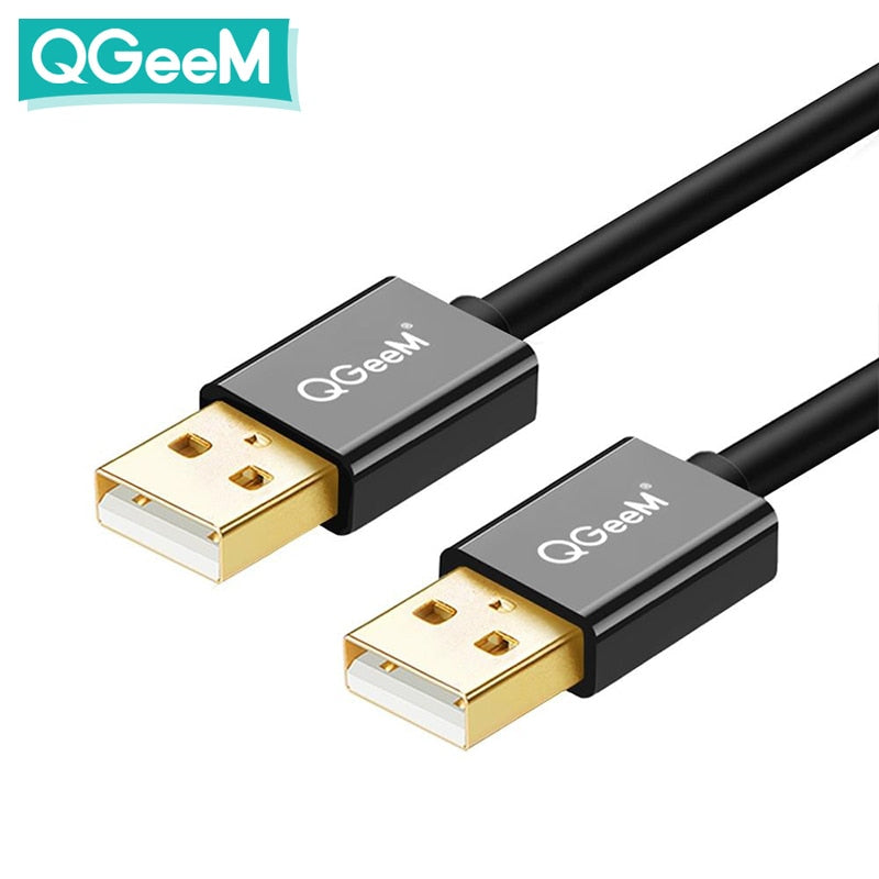 QGeeM USB 3.0 cable Super Speed USB 3.0 A Male to Male USB Extension Cable for Radiator Hard Disk USB 3.0 Data Cable Extender