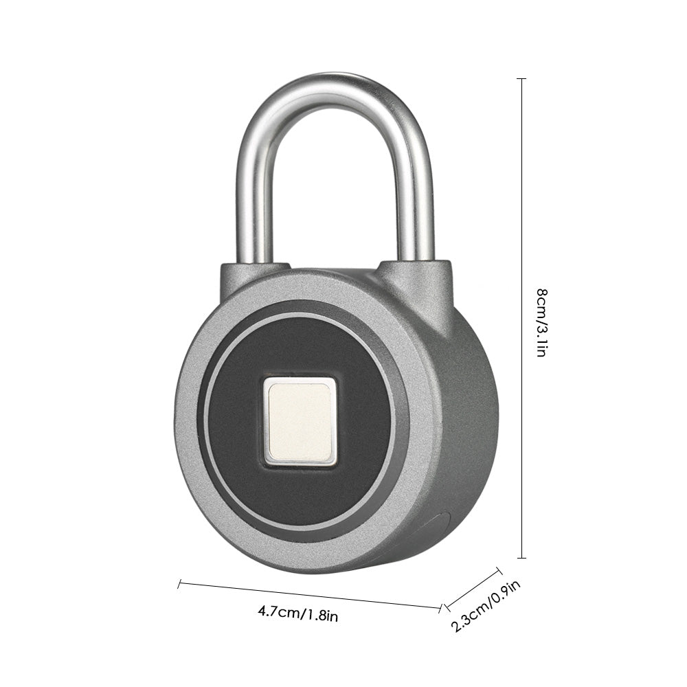 Fingerprint Smart Keyless Lock Waterproof APP Button Password Unlock Anti-Theft Padlock Door Lock