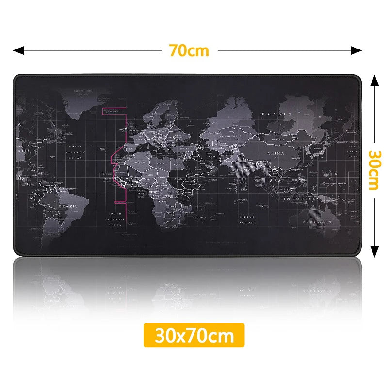 Gaming Mouse Pad Computer Mousepad Large Mouse Pad Gamer RGB World Map Big Mouse Carpet PC Desk RGB Mat