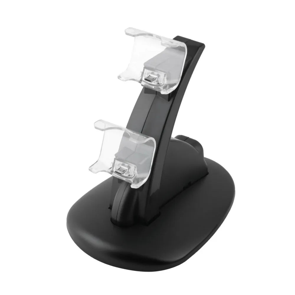 LED Dual USB Charging Charger Dock Stand Cradle Docking Station for Sony Playstation 4 PS4 Game Gaming Console Controller